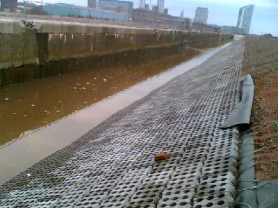 Trafalgar Dock channel. Photo: Charlie Edge, with thanks to P.P. O'Connor Ltd