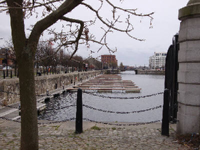 Pontoon moorings in Salthouse Dock, Liverpool