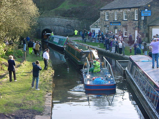 first boats through the tunnel