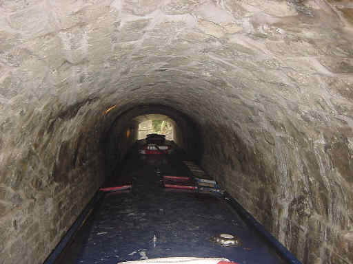 the tunnel roof