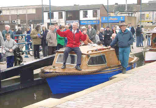 Huddersfield Canal Society Chairman, David Sumner, sees his dream come true
