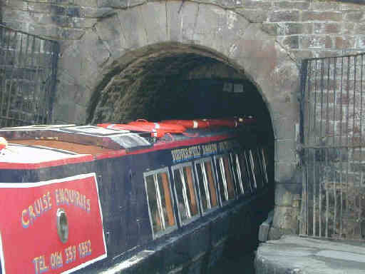 boat trip into the tunnel