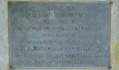 Plaque, Barnsley Canal