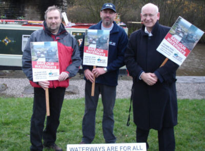 Save our Waterways protest at Bugsworth Basin