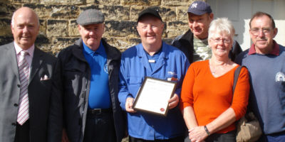 Fred Carter with Huddersfield Canal Society members