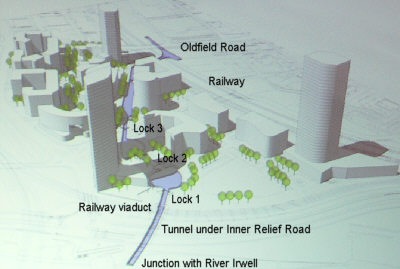 Artist Impression  of Middlewood Locks development - Picture: British Waterways