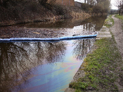 oil on the surface near Dukinfield