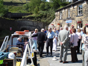 The engineers after their trip into Standedge Tunnel