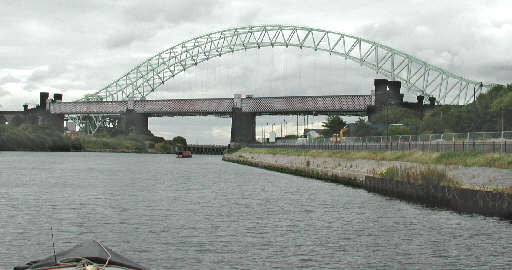 Runcorn and Widnes railway viaduct across the Manchester Ship Canal