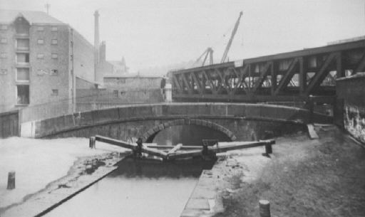 Lock 1, next to the junction with the River Irwell - Photo: John and Margaret Fletcher Collection