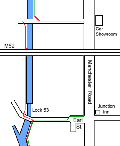 M62 Crossing alternative pedestrian route