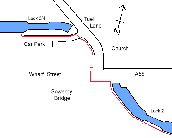Sowerby Bridge pedestrian route