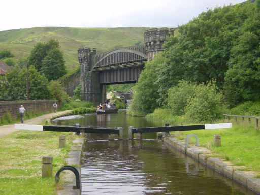 railway bridge at Gauxholme